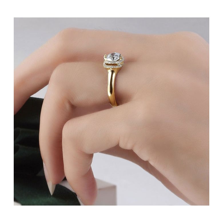 Bague Solitaire Gracieuse Majesté - Or Jaune & Diamants Enroulés | Gemperles - 3