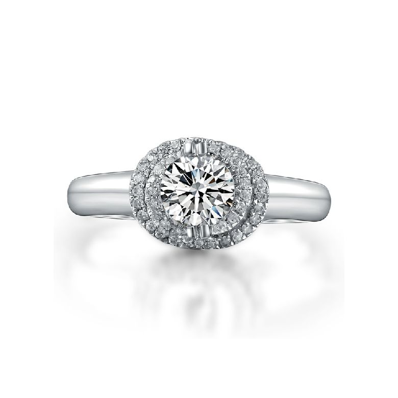 Bague Solitaire Gracieuse Majesté - Platine & Diamants Enroulés | Gemperles - 3