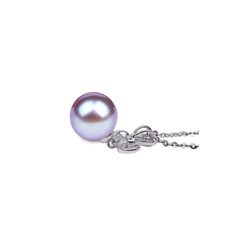 Pendentif noblesse - Armoiries en or blanc, diamants - Perle blanche - 6