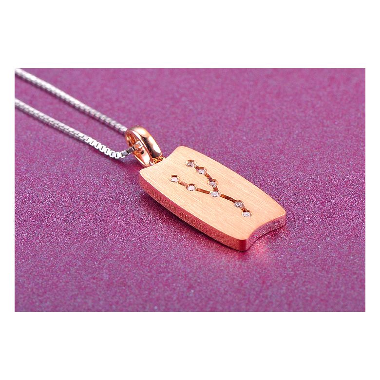 Pendentif astrologique - Constellation du taureau - Or rose, diamants - 2