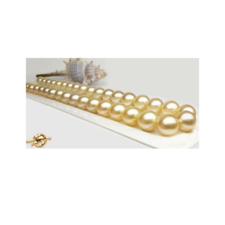 Collier perles d'Australie dorées - 9/11mm - AAA - 2