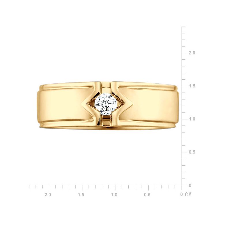 Bague Hommes. Or jaune. Diamant brillant | Louis - 3